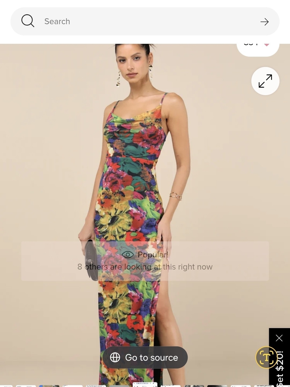 Lulus Floral Slip Maxi Dress in Multicolor LP